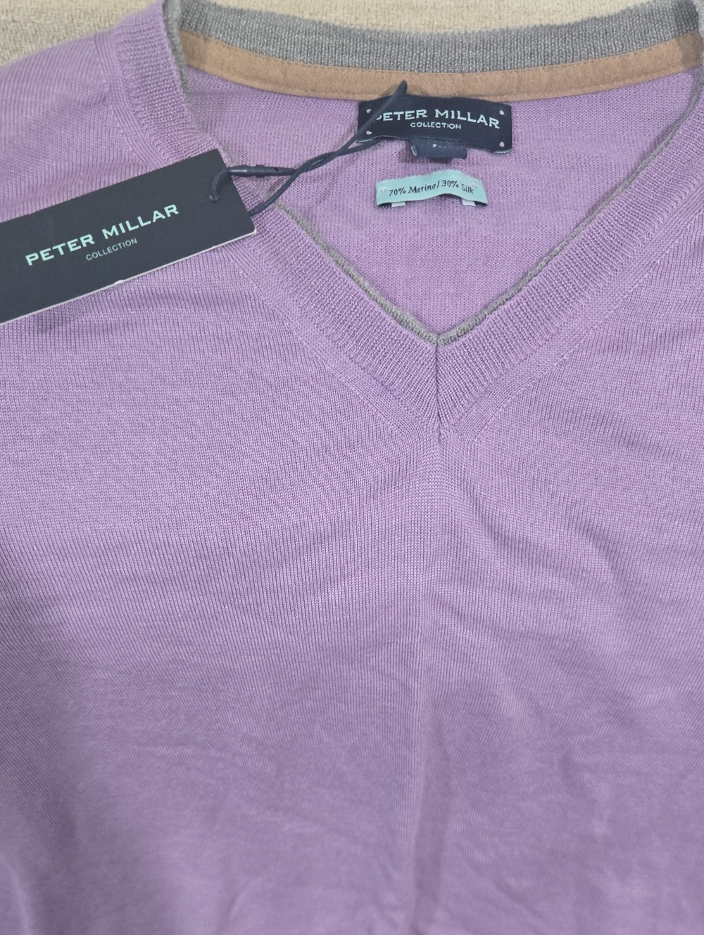 Peter Millar Men’s Lilac V-Neck Sweater